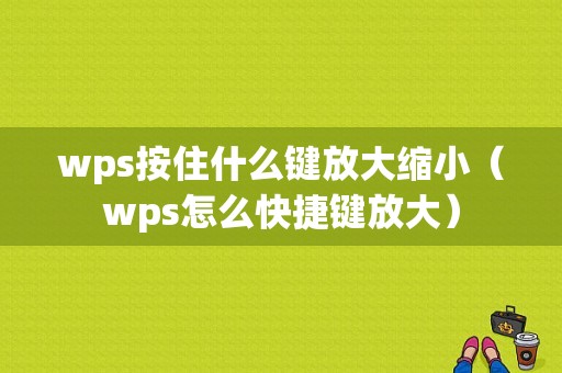 wps按住什么键放大缩小（wps怎么快捷键放大）