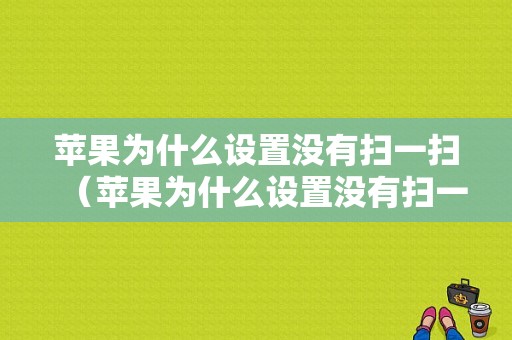 苹果为什么设置没有扫一扫（苹果为什么设置没有扫一扫选项）