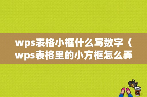 wps表格小框什么写数字（wps表格里的小方框怎么弄）