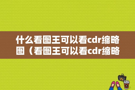 什么看图王可以看cdr缩略图（看图王可以看cdr缩略图吗）