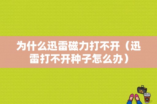 为什么迅雷磁力打不开（迅雷打不开种子怎么办）