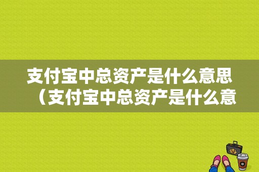 支付宝中总资产是什么意思（支付宝中总资产是什么意思）