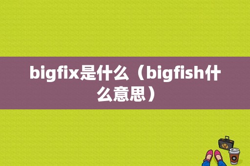 bigfix是什么（bigfish什么意思）