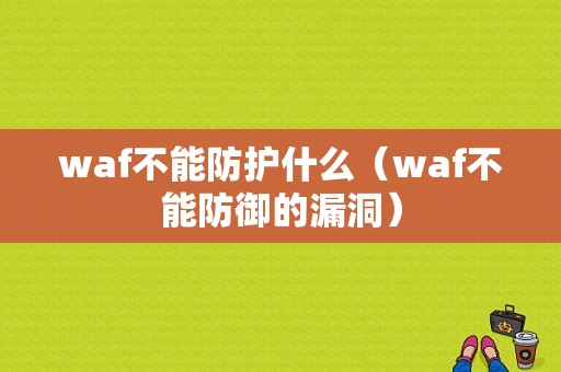 waf不能防护什么（waf不能防御的漏洞）