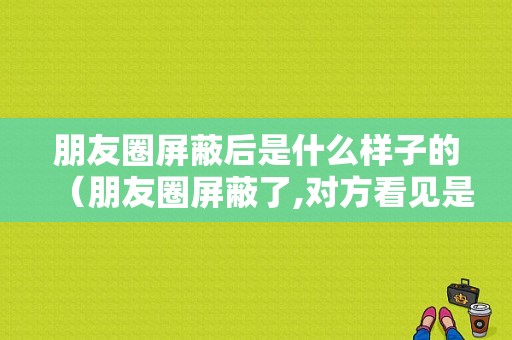 朋友圈屏蔽后是什么样子的（朋友圈屏蔽了,对方看见是什么样子的?）