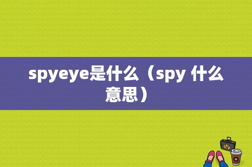 spyeye是什么（spy 什么意思）