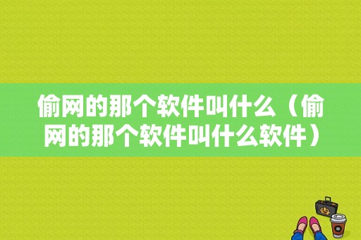 偷网的那个软件叫什么（偷网的那个软件叫什么软件）