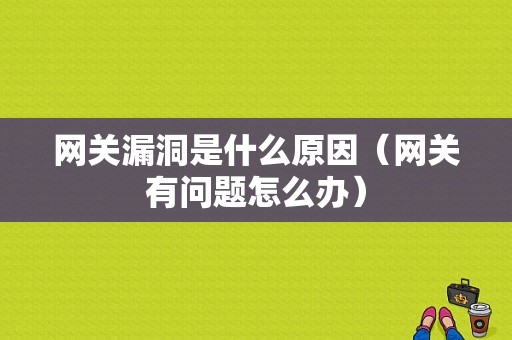 网关漏洞是什么原因（网关有问题怎么办）