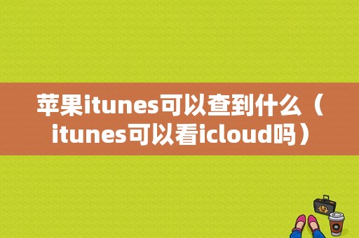 苹果itunes可以查到什么（itunes可以看icloud吗）