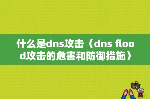 什么是dns攻击（dns flood攻击的危害和防御措施）