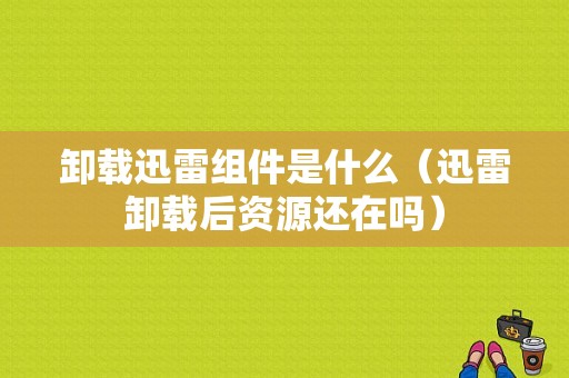 卸载迅雷组件是什么（迅雷卸载后资源还在吗）