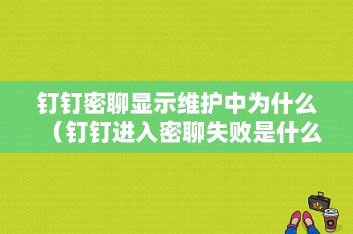 钉钉密聊显示维护中为什么（钉钉进入密聊失败是什么原因）