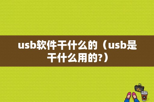 usb软件干什么的（usb是干什么用的?）