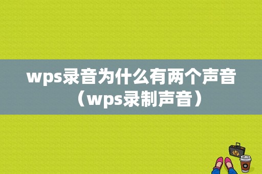 wps录音为什么有两个声音（wps录制声音）