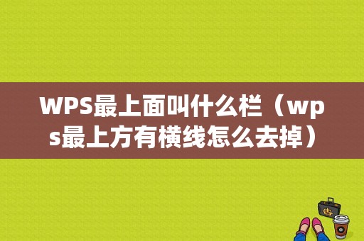 WPS最上面叫什么栏（wps最上方有横线怎么去掉）