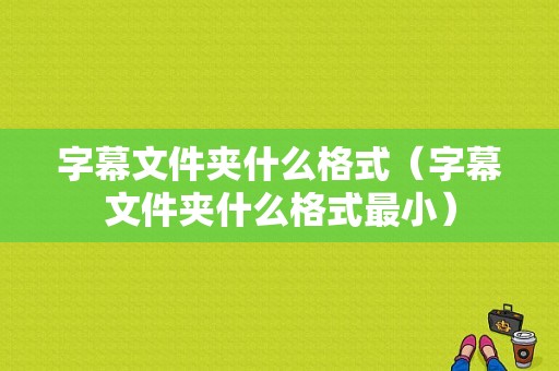 字幕文件夹什么格式（字幕文件夹什么格式最小）