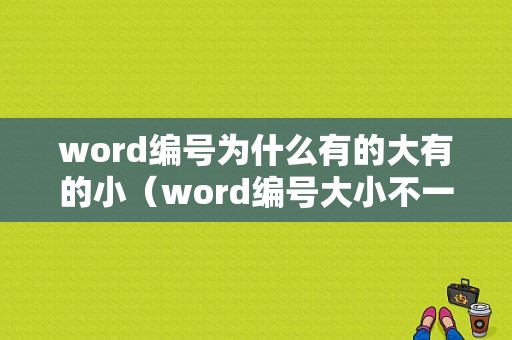 word编号为什么有的大有的小（word编号大小不一怎么弄）