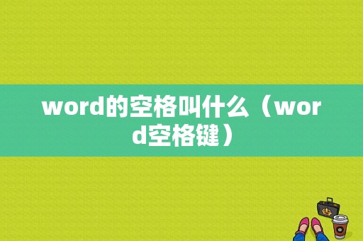 word的空格叫什么（word空格键）