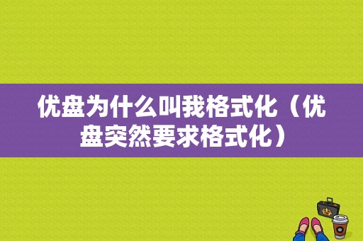 优盘为什么叫我格式化（优盘突然要求格式化）