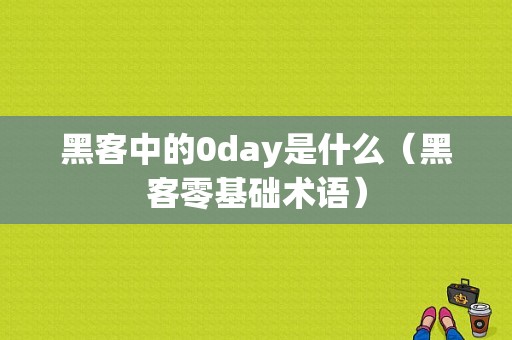 黑客中的0day是什么（黑客零基础术语）