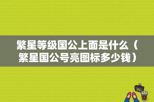 繁星等级国公上面是什么（繁星国公号亮图标多少钱）