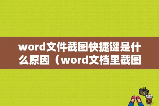 word文件截图快捷键是什么原因（word文档里截图的快捷键是什么）