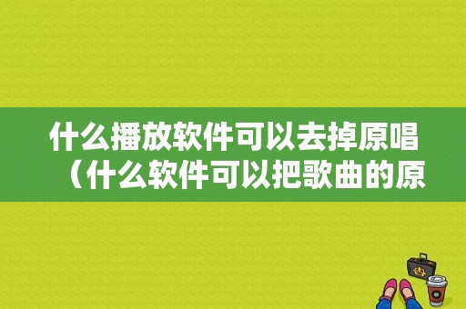 什么播放软件可以去掉原唱（什么软件可以把歌曲的原声去掉）