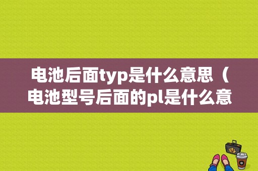 电池后面typ是什么意思（电池型号后面的pl是什么意思）