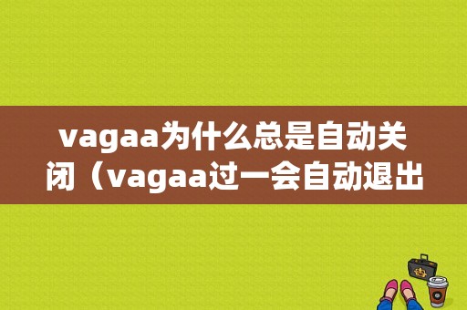 vagaa为什么总是自动关闭（vagaa过一会自动退出）