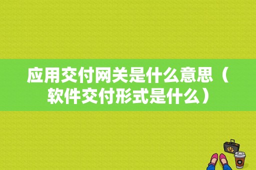 应用交付网关是什么意思（软件交付形式是什么）