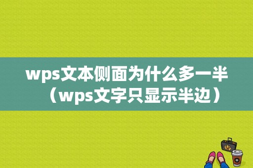 wps文本侧面为什么多一半（wps文字只显示半边）