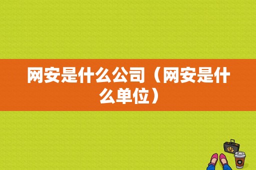 网安是什么公司（网安是什么单位）