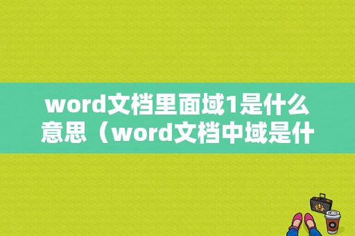 word文档里面域1是什么意思（word文档中域是什么）