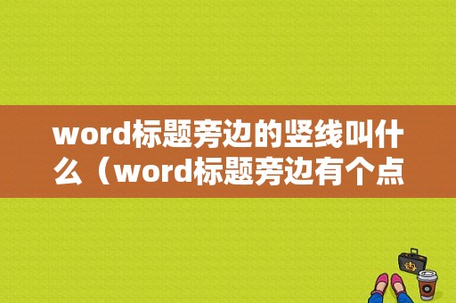 word标题旁边的竖线叫什么（word标题旁边有个点）