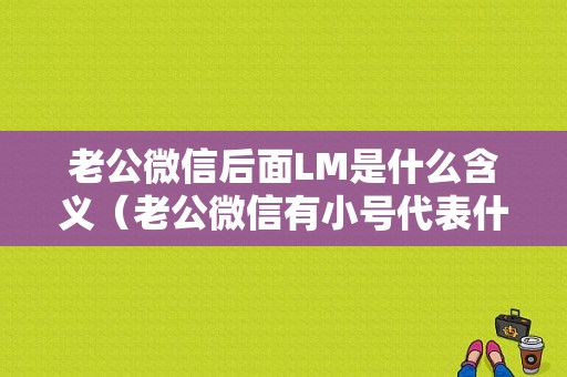 老公微信后面LM是什么含义（老公微信有小号代表什么）