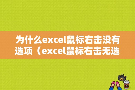 为什么excel鼠标右击没有选项（excel鼠标右击无选项）