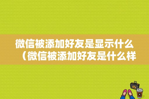 微信被添加好友是显示什么（微信被添加好友是什么样子）