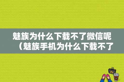 魅族为什么下载不了微信呢（魅族手机为什么下载不了微信）