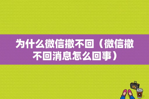 为什么微信撤不回（微信撤不回消息怎么回事）