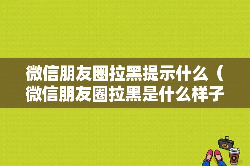 微信朋友圈拉黑提示什么（微信朋友圈拉黑是什么样子）