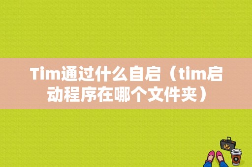 Tim通过什么自启（tim启动程序在哪个文件夹）