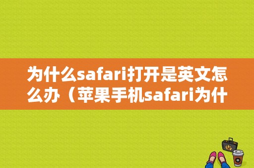 为什么safari打开是英文怎么办（苹果手机safari为什么是英文）