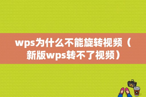 wps为什么不能旋转视频（新版wps转不了视频）