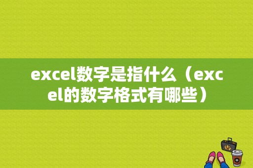 excel数字是指什么（excel的数字格式有哪些）