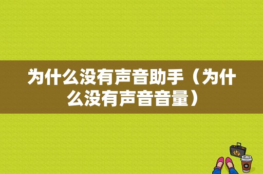 为什么没有声音助手（为什么没有声音音量）