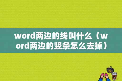 word两边的线叫什么（word两边的竖条怎么去掉）