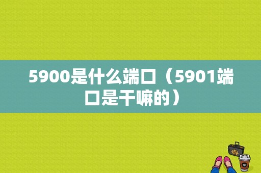 5900是什么端口（5901端口是干嘛的）