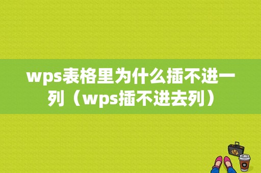 wps表格里为什么插不进一列（wps插不进去列）