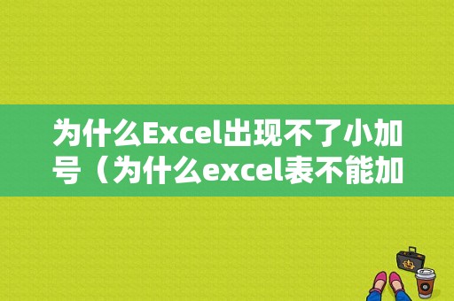 为什么Excel出现不了小加号（为什么excel表不能加）