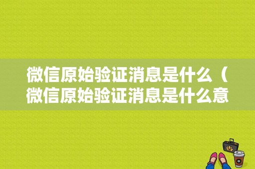 微信原始验证消息是什么（微信原始验证消息是什么意思）